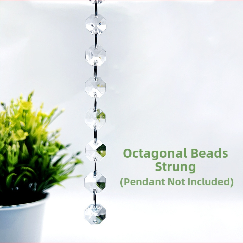 Vestuvių karoliukų grandinėlė, švino krištolo karoliukų virvelė, vestuvių scena, scenos lubų dekoracija, akrilo krištolo aštuonkampė karoliukų užuolaida