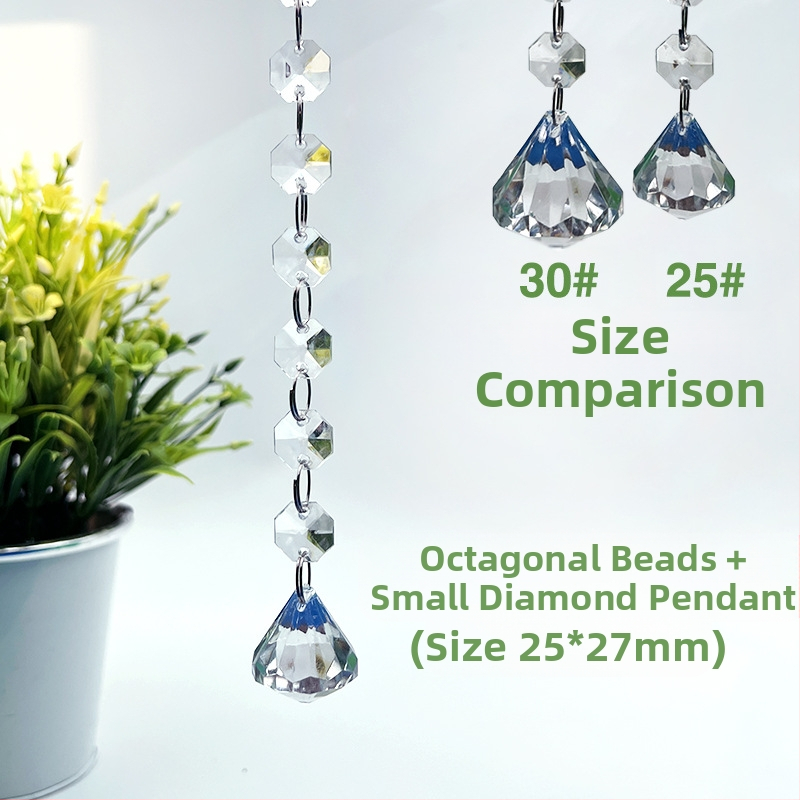 Vestuvių karoliukų grandinėlė, švino krištolo karoliukų virvelė, vestuvių scena, scenos lubų dekoracija, akrilo krištolo aštuonkampė karoliukų užuolaida