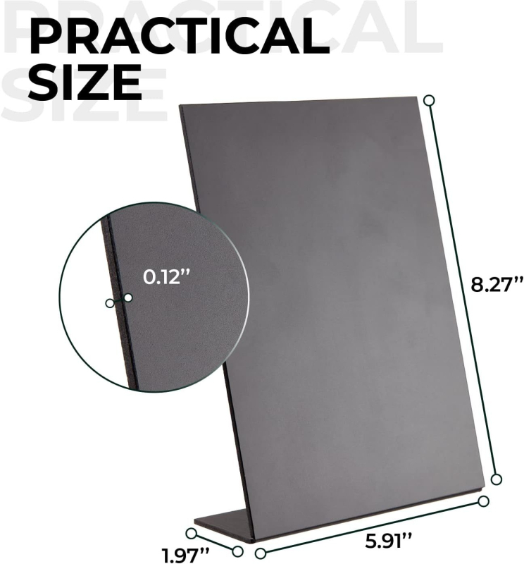 Tarpvalstybinis karšto išpardavimo L formos mini darbalaukio juodos lentos logotipas, rašomas mažos lentos restorano meniu rodymui