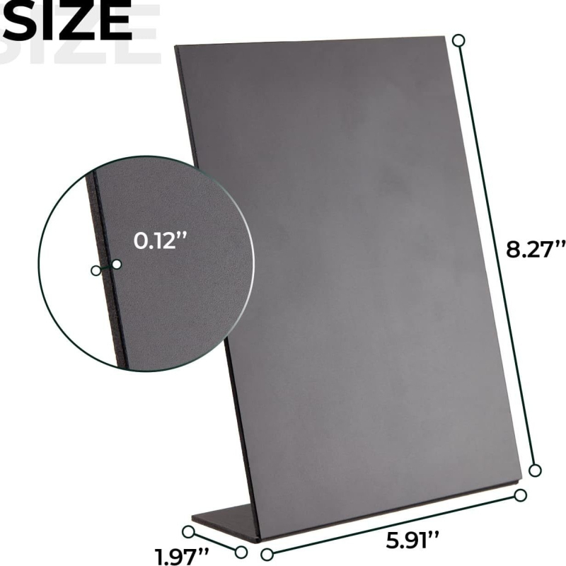 Tarpvalstybinis karšto išpardavimo L formos mini darbalaukio juodos lentos logotipas, rašomas mažos lentos restorano meniu rodymui