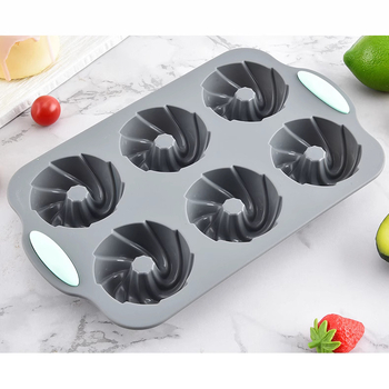 Φόρμα σιλικόνης Amazon 6 οπών για κέικ, χειροποίητο καλούπι σαπουνιού, κολοκύθα, μπισκότα σοκολάτας, καλούπι σνακ ντόνατ