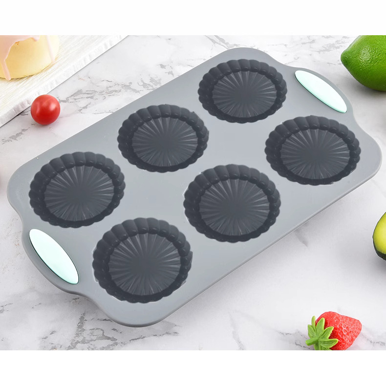 „Amazon“ 6 skylių silikoninė torto forma „pasidaryk pats“ rankų darbo muilo forma moliūgų puodelis šokoladiniai sausainiai spurgų užkandžių forma