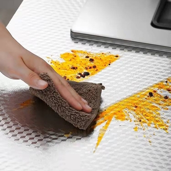 Αυτοκόλλητα κουζίνας από αλουμινόχαρτο, ανθεκτικά στο λάδι, αδιάβροχα, πυρίμαχα, ανθεκτικά σε υψηλή θερμοκρασία, αυτοκόλλητα τοίχου από αλουμινόχαρτο, ανθεκτικά στην υγρασία