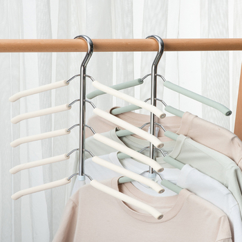 Πολυλειτουργική κρεμάστρα ρούχων που εξοικονομεί χώρο, αντιολισθητική, χωρίς ραφές, αποθήκευση πολλαπλών στρώσεων για μπλουζάκια, Magic Clothes Support Clothing Store