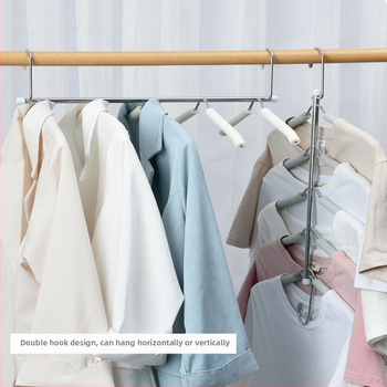 Πολυλειτουργική κρεμάστρα ρούχων που εξοικονομεί χώρο, αντιολισθητική, χωρίς ραφές, αποθήκευση πολλαπλών στρώσεων για μπλουζάκια, Magic Clothes Support Clothing Store