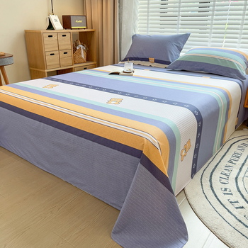 2024 m. nauja medvilnės spausdintų languotų viengubo gaminio patalynė