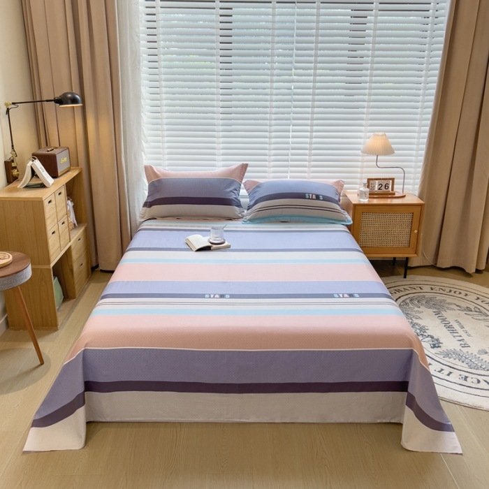 2024 m. nauja medvilnės spausdintų languotų viengubo gaminio patalynė