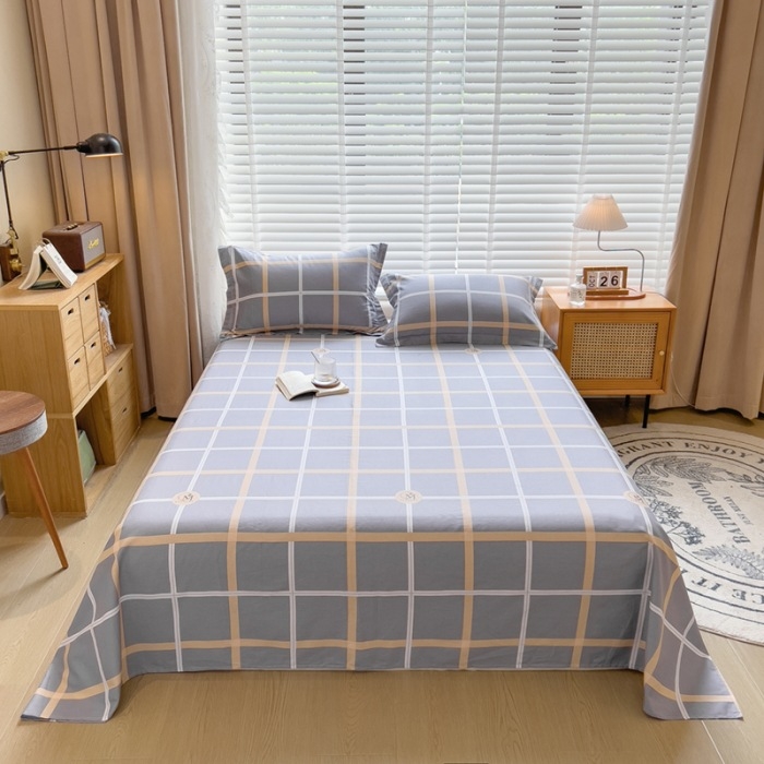 2024 m. nauja medvilnės spausdintų languotų viengubo gaminio patalynė