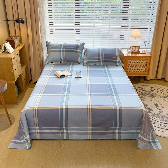 2024 m. nauja medvilnės spausdintų languotų viengubo gaminio patalynė