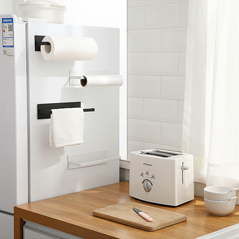 Japoniško stiliaus spintelės pakabinamas ritininio popieriaus laikiklis be perforatoriaus, prie sienos tvirtinamas virtuvinių servetėlių laikiklis, buitinių audinių konservantų plėvelės laikymo lentynėlė