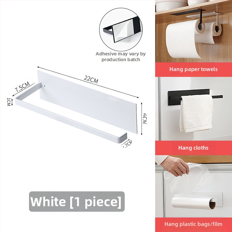 Japoniško stiliaus spintelės pakabinamas ritininio popieriaus laikiklis be perforatoriaus, prie sienos tvirtinamas virtuvinių servetėlių laikiklis, buitinių audinių konservantų plėvelės laikymo lentynėlė