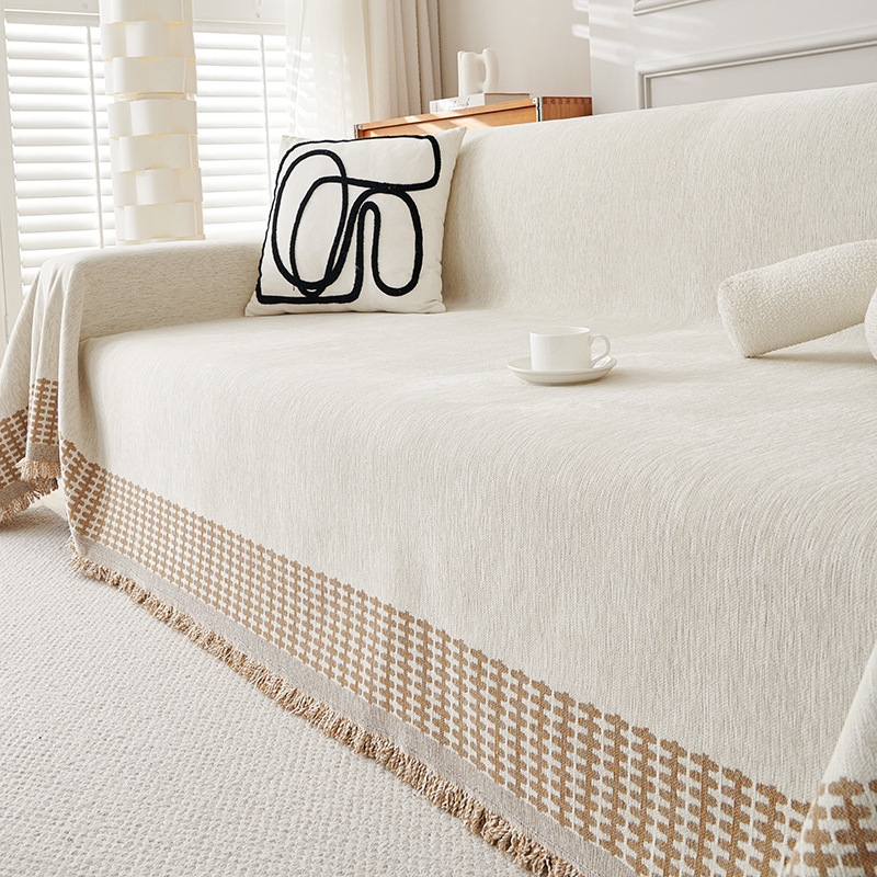 Šaltinio gamyklos tarpvalstybinis šenilinis sofos užvalkalas, pilnas užvalkalas, sutirštintas paprastas „Four Seasons“ universalus sofos pagalvėlės užvalkalas, rankšluostis