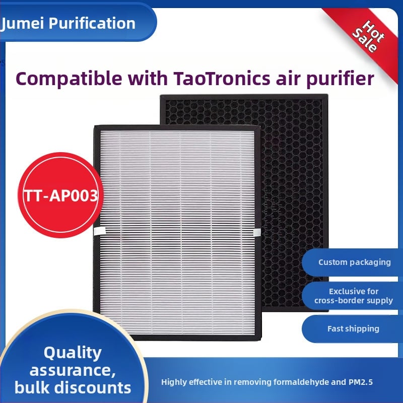 Potrivit pentru purificatorul de aer TaoTronics TT-AP003, filtru cu ecran alb HEPA, filtru de carbon activ