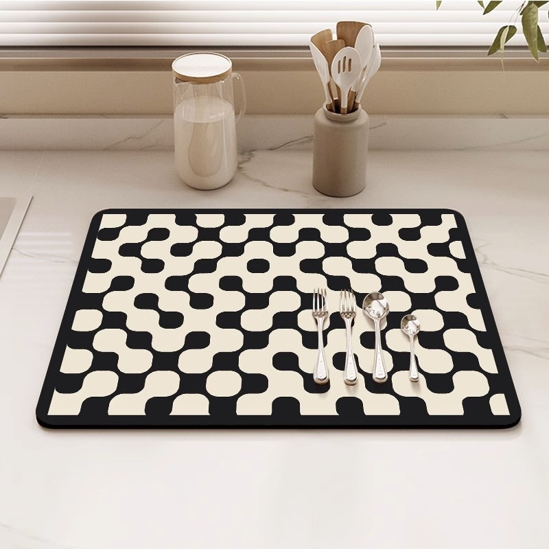 Lihtne köögi äravoolumatt, tööpinnale mõeldud diatomi muda imav matt, baarileti libisemisvastane kohvimatt, soojusisolatsioon, põletusvastane alusmatt