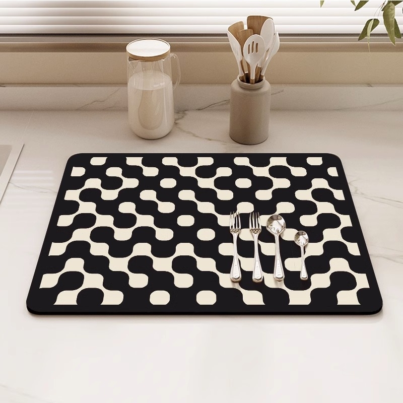 Lihtne köögi äravoolumatt, tööpinnale mõeldud diatomi muda imav matt, baarileti libisemisvastane kohvimatt, soojusisolatsioon, põletusvastane alusmatt