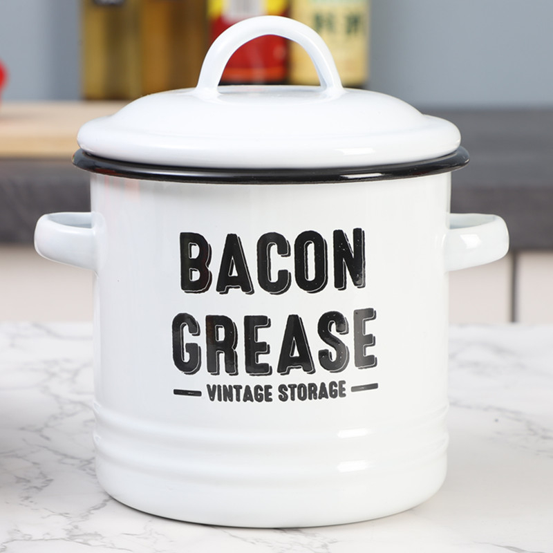 Email Email Seapekiõlipaak Kõrge tünniga emailiga mahuti Õlipipraõlipaak Teepurk Email