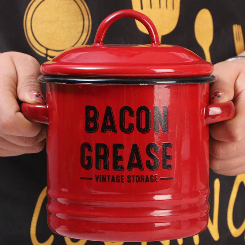 Email Email Seapekiõlipaak Kõrge tünniga emailiga mahuti Õlipipraõlipaak Teepurk Email