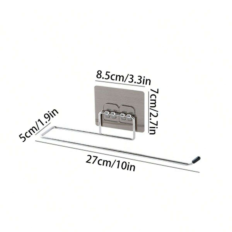 Seinale kinnitatav paberrätikurulli hoiuriiul, köök, vannituba, augustamata laiskrätikuriiul, plastist kilehoidja