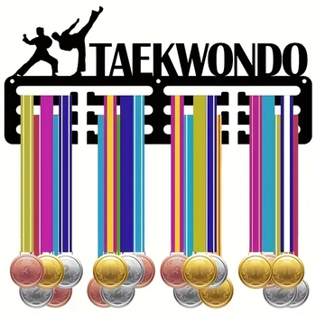 Stilingas akrilinis tekvondo medalių stovas su tarpslankiojančia apdaila – lengvai montuojamas, nereikia gręžti