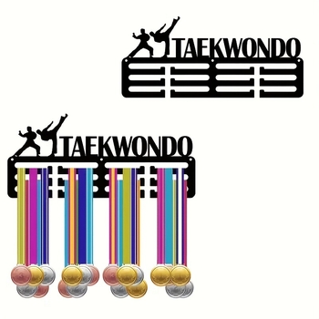 Stilingas akrilinis tekvondo medalių stovas su tarpslankiojančia apdaila – lengvai montuojamas, nereikia gręžti