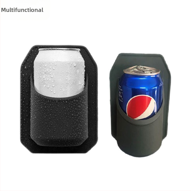 Silikónový stojan na pivo do kúpeľne, bezšvíkový, so samolepiacimi nálepkami na nápoje, vodotesný, s otvorom na pivo