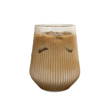 Υψηλής αξίας ριγέ γυάλινο ποτήρι εστιατορίου, ποτήρι κρύου ποτού, φλιτζάνι νερού με φούσκα, ποτήρι φρούτων, ανθεκτικό στη θερμότητα φλιτζάνι καφέ λάτε