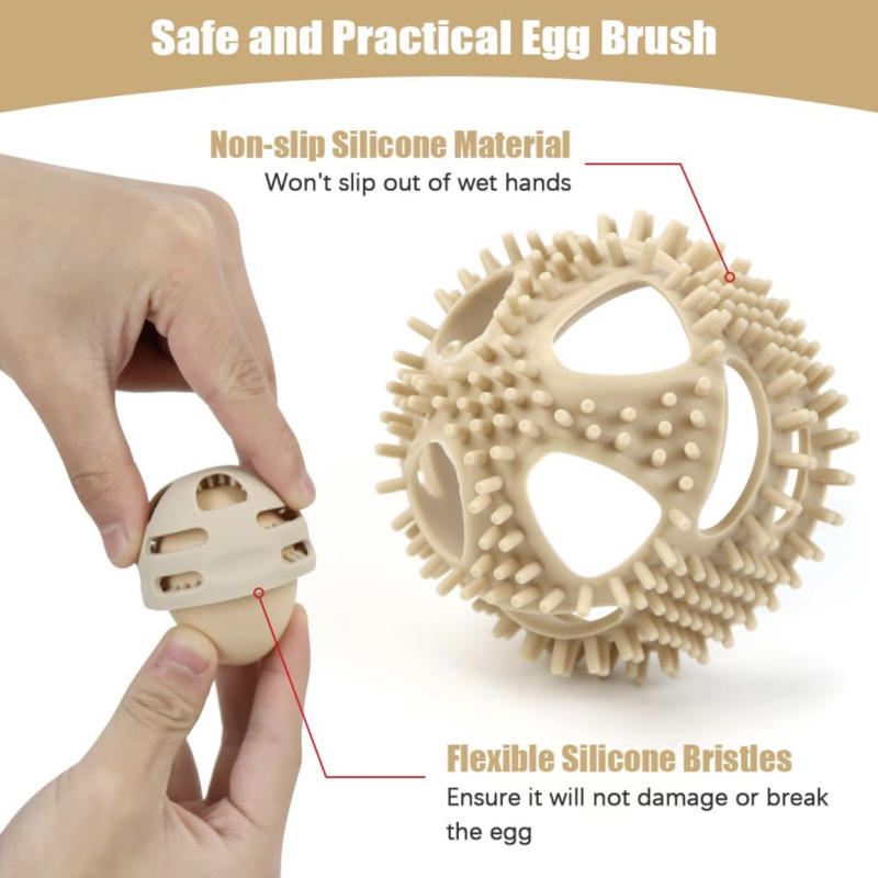 „Amazon Creative“ naujas silikoninis kiaušinių valymo šepetėlis, nešiojamas kiaušinių plovimo įrenginys, minkštas silikoninis kiaušinių plovimo įrenginys