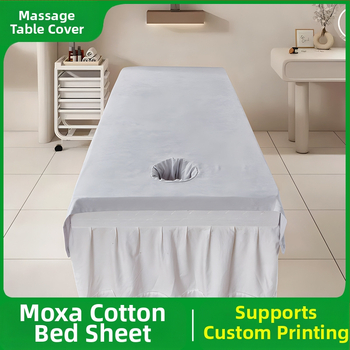 2024 нови мокса памучни чаршафи за красота, специални козметични салони, универсални масажни легла за четири сезона, мръсни с дупка