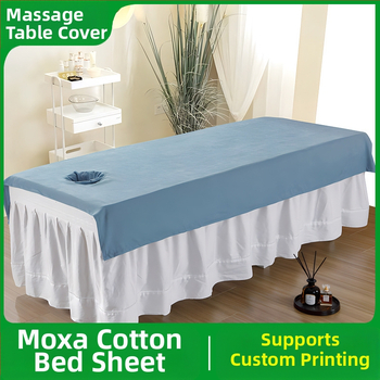 2024 нови мокса памучни чаршафи за красота, специални козметични салони, универсални масажни легла за четири сезона, мръсни с дупка