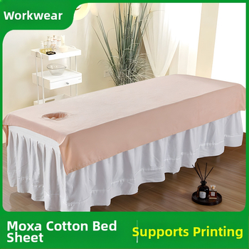 2024 нови мокса памучни чаршафи за красота, специални козметични салони, универсални масажни легла за четири сезона, мръсни с дупка