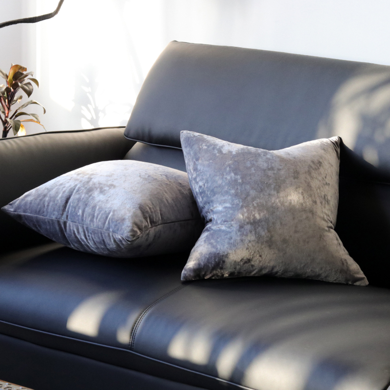 Jastučnica od skandinavskog baršuna čiste boje Amazon Ice, mekana i udobna baršunasta jastučnica za sofu, 1 komad