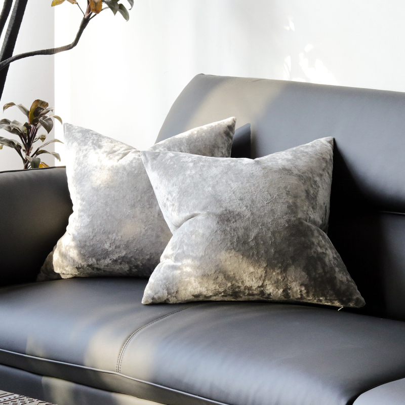 Jastučnica od skandinavskog baršuna čiste boje Amazon Ice, mekana i udobna baršunasta jastučnica za sofu, 1 komad