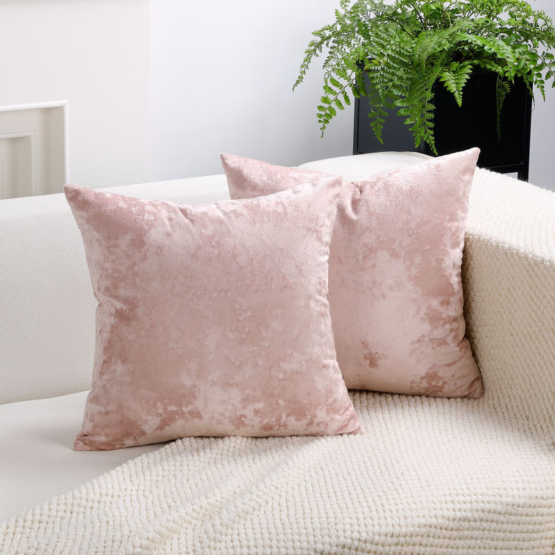 Jastučnica od skandinavskog baršuna čiste boje Amazon Ice, mekana i udobna baršunasta jastučnica za sofu, 1 komad