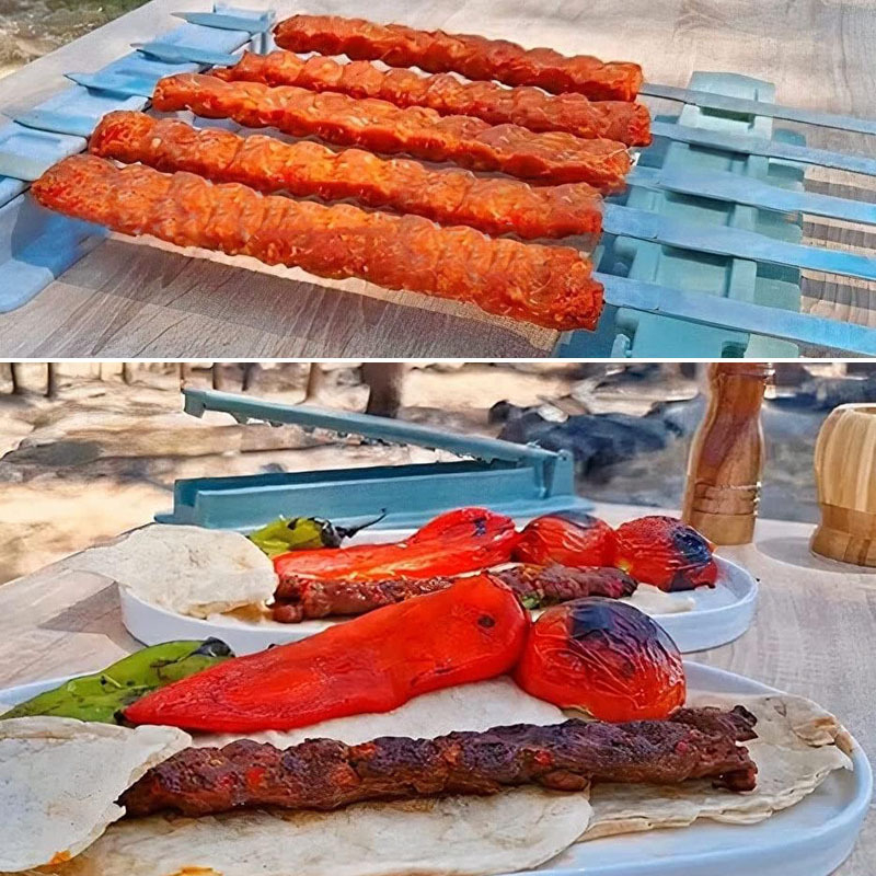 Frigărui de grătar, matriță pentru carne, gadget portabil în aer liber, frigărui transfrontaliere, aparat de kebab, grătar