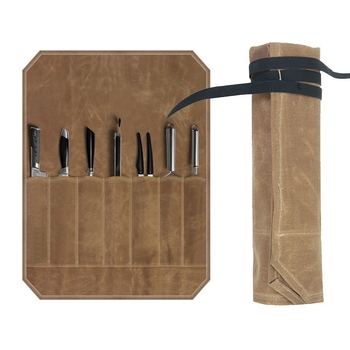 Τσάντα αποθήκευσης μαχαιριών από καμβά με υγρό κερί, τσάντα αποθήκευσης μαχαιριών σεφ, πικνίκ, κάμπινγκ, μπάρμπεκιου, τσάντα αποθήκευσης σκευών κουζίνας, τσάντα αποθήκευσης σεφ