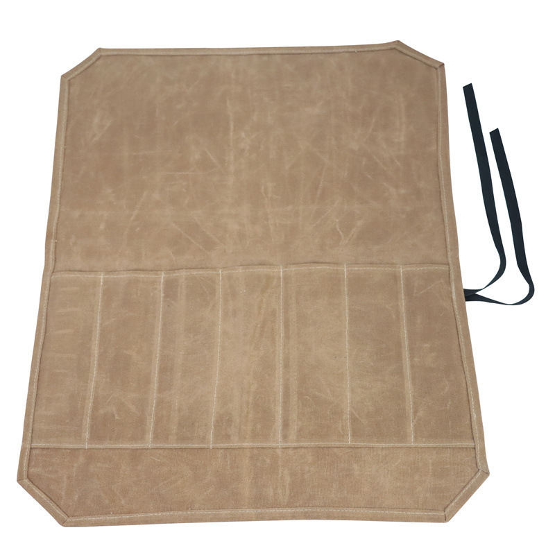 Τσάντα αποθήκευσης μαχαιριών από καμβά με υγρό κερί, τσάντα αποθήκευσης μαχαιριών σεφ, πικνίκ, κάμπινγκ, μπάρμπεκιου, τσάντα αποθήκευσης σκευών κουζίνας, τσάντα αποθήκευσης σεφ