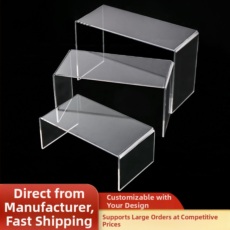 Akrilo stovas, permatomas batų stovas, aklųjų dėžutė, „Bubble Mart“, lėlių figūrėlių laikymo stovas, U formos organizatorius. Montuoti nereikia.