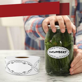 Διασυνοριακά σε απόθεμα, σε ρολό, οβάλ, αυτοκόλλητο, εγγράψιμο, ετικέτα βάζου αποθήκευσης, σε ζεστό απόθεμα