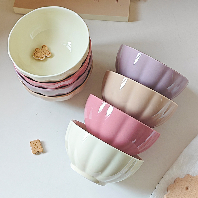 Kauss kõrge värviga glasuuriga riisikauss kodurestoran hulgimüügist magustoidukauss glasuuri all värviline kõrgekvaliteediline kauss loominguline sisustusstiil