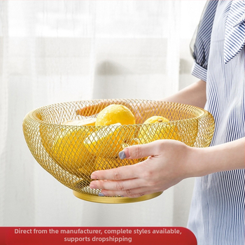 Nordijski jednostavni geometrijski željezni tanjur za voće, kreativni europski ukrasi za kućni dnevni boravak, stolić za kavu, tanjur za voće, košara za grickalice