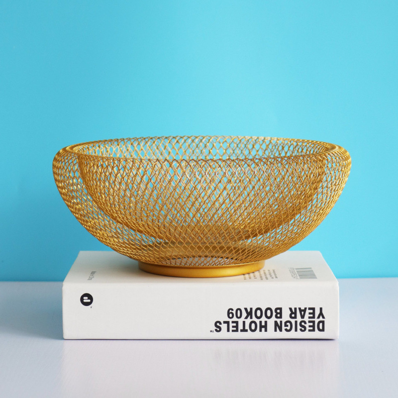 Nordijski jednostavni geometrijski željezni tanjur za voće, kreativni europski ukrasi za kućni dnevni boravak, stolić za kavu, tanjur za voće, košara za grickalice