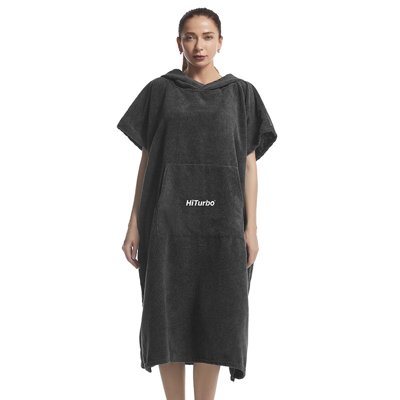 „Hiturbo“ greitai džiūstantis persirengimo apsiaustas, paplūdimio chalatas, nardymas, banglenčių sportas, šiltas apsiaustas, sugeriantis vandenį, greitai džiūstantis, atsparus vėjui ir saulei.