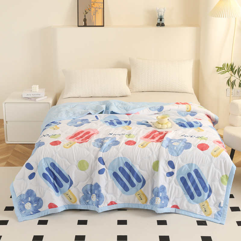 2025 Nouă pilotă de vară din bumbac lavabilă, prietenoasă cu pielea, modernizată cu Aloe Vera, din bumbac, de vară răcoroasă, cu aer condiționat, pilotă subțire, respirabilă, prietenoasă cu pielea