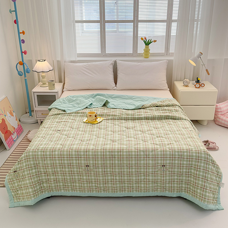 2025 Nouă pilotă de vară din bumbac lavabilă, prietenoasă cu pielea, modernizată cu Aloe Vera, din bumbac, de vară răcoroasă, cu aer condiționat, pilotă subțire, respirabilă, prietenoasă cu pielea