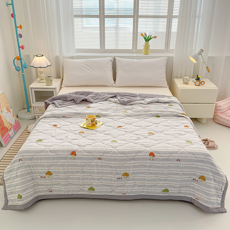 2025 Nouă pilotă de vară din bumbac lavabilă, prietenoasă cu pielea, modernizată cu Aloe Vera, din bumbac, de vară răcoroasă, cu aer condiționat, pilotă subțire, respirabilă, prietenoasă cu pielea