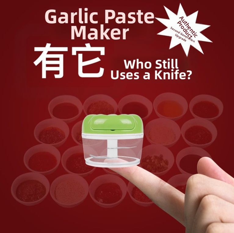 Мини пюре от чесън, малък ръчен миксер за чесън, преса за чесън, кухненски домакински миксер за чесън, миксер за чесън, дърпач за чесън