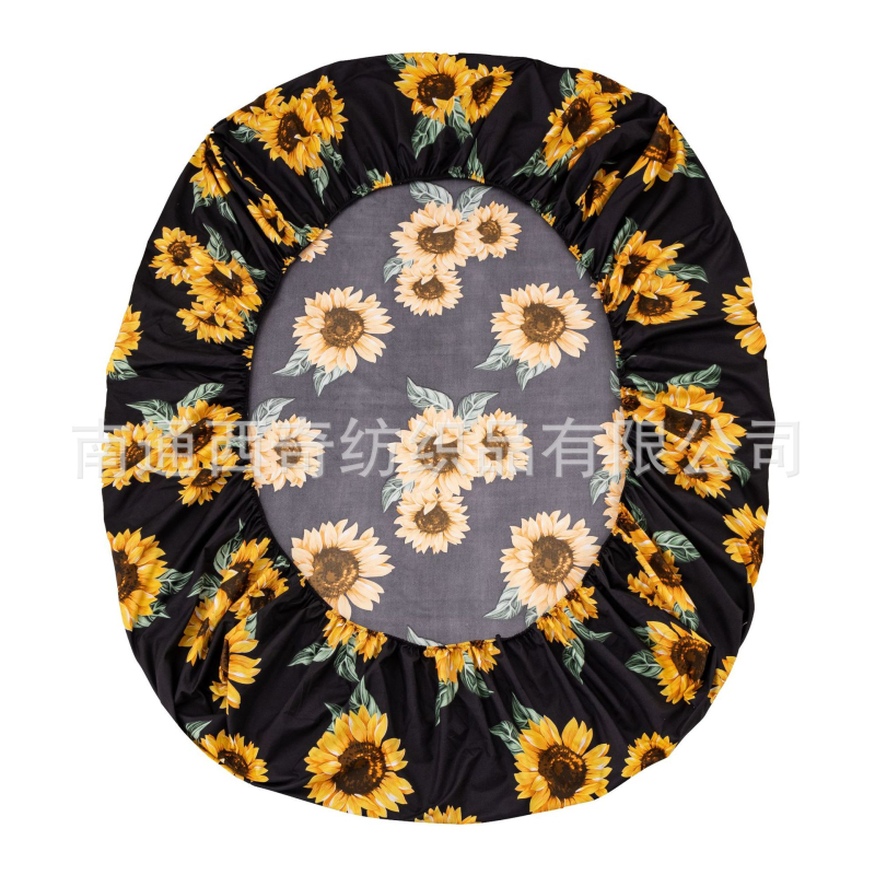 Užsienio prekyba tarpvalstybiniu pavasario ir vasaros pastoracinio stiliaus nauja saulėgrąžų šlifavimo cheminio pluošto paklodė keturių dalių gamyklinis tiesioginis pardavimas