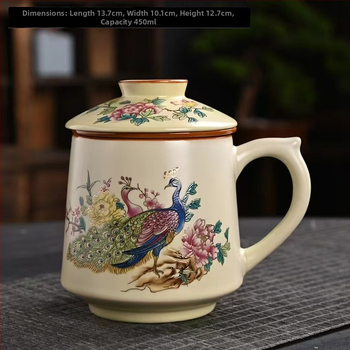 Ru krosnies arbatos puodelis susitikimams asmeninis biuro puodelis arbatos atskyrimo puodelis aukštos kokybės keraminis filtras kvapnus arbatos puodelis dovanų dėžutė