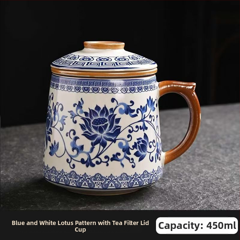 Ru krosnies arbatos puodelis susitikimams asmeninis biuro puodelis arbatos atskyrimo puodelis aukštos kokybės keraminis filtras kvapnus arbatos puodelis dovanų dėžutė