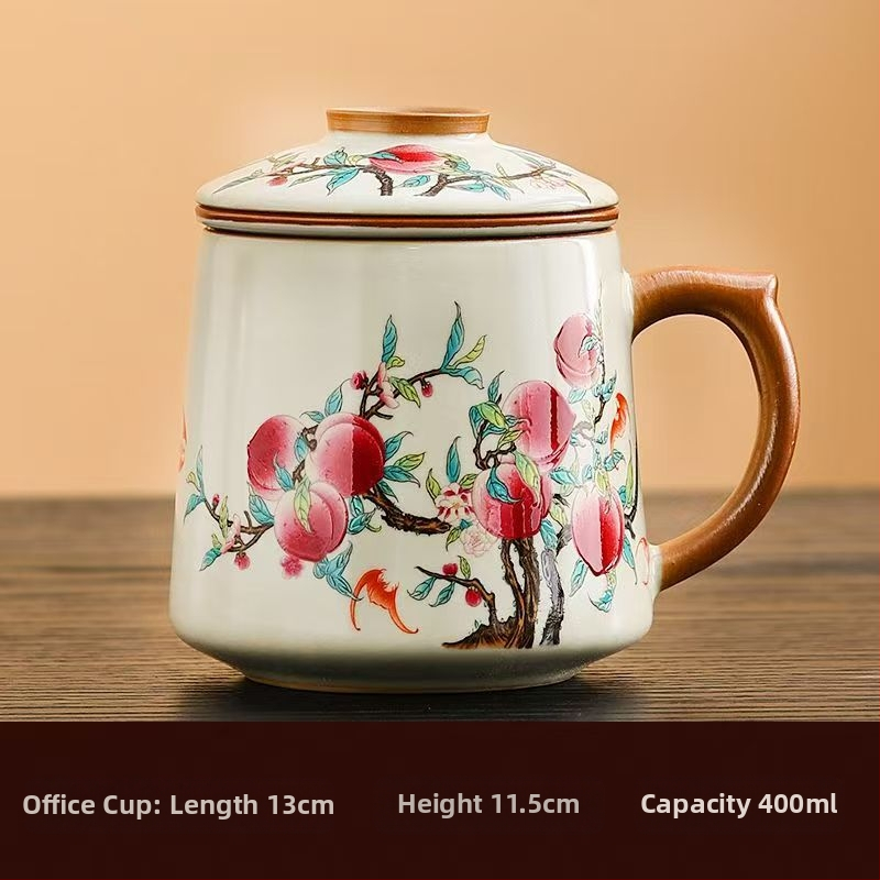 Ru krosnies arbatos puodelis susitikimams asmeninis biuro puodelis arbatos atskyrimo puodelis aukštos kokybės keraminis filtras kvapnus arbatos puodelis dovanų dėžutė